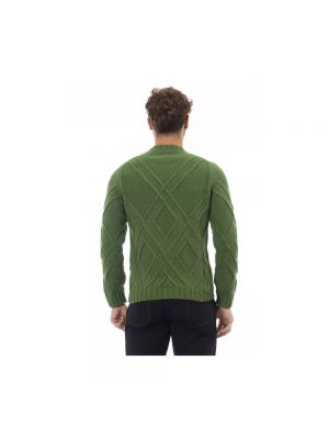 Jersey de lana de lana merino de tela jersey Alpha Studio verde