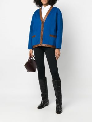 Woll jacke mit v-ausschnitt Hermès