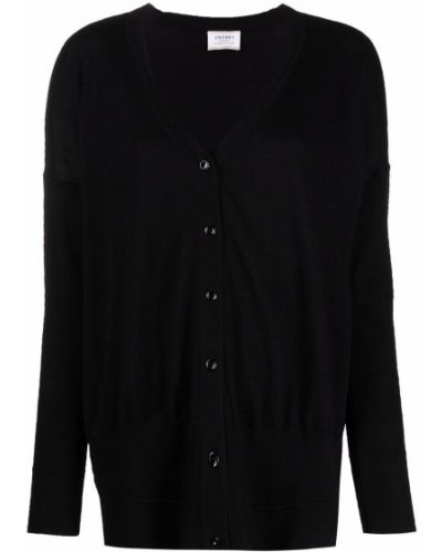 Dun strikkegenser med knapper med button down-krage Snobby Sheep svart