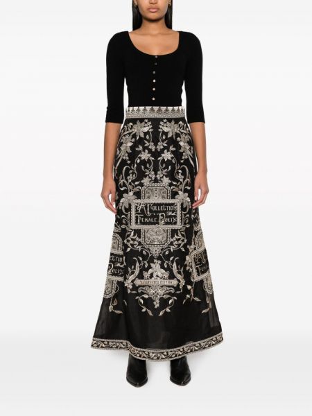Květinové sukně Zimmermann černé