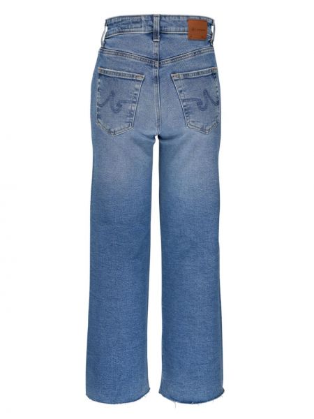 Jeansy z wysoką talią relaxed fit Ag Jeans niebieskie