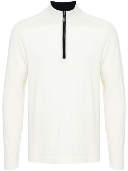 Памучен пуловер N.peal бяло