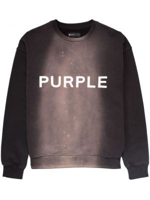 Raštuotas džemperis apvaliu kaklu Purple Brand