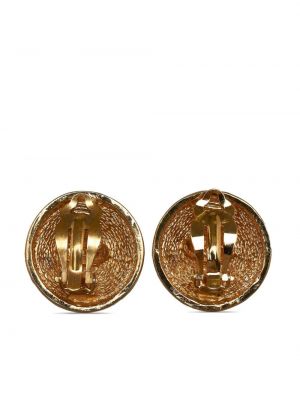 Stepētas auskari Chanel Pre-owned zelts