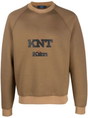 Trykt sweatshirt Kiton brun