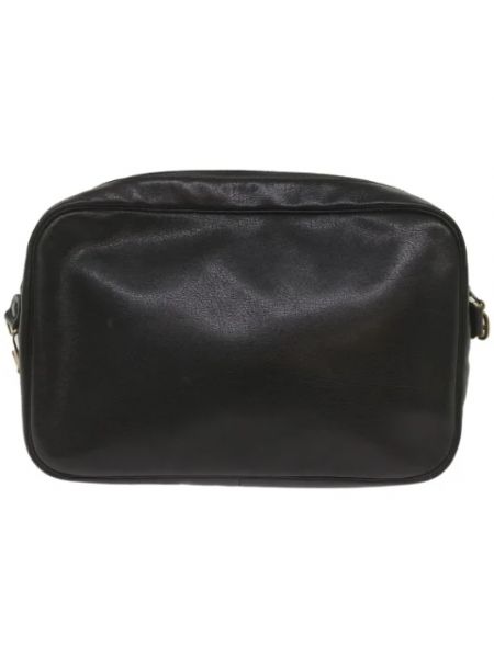 Retro leder schultertasche mit taschen Dior Vintage schwarz