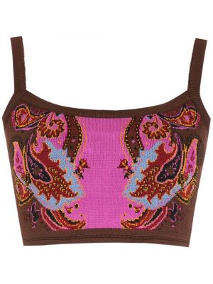 Crop top i stickad Cecilia Prado rosa