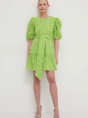 Sukienka mini bawełniana Silvian Heach zielona
