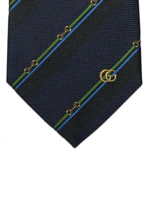 Žakarda zīda kaklasaite Gucci zils