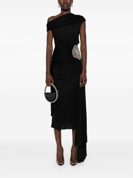 Sukienka midi asymetryczna David Koma czarna
