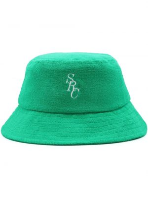 Памучна шапка с принт Sporty & Rich зелено