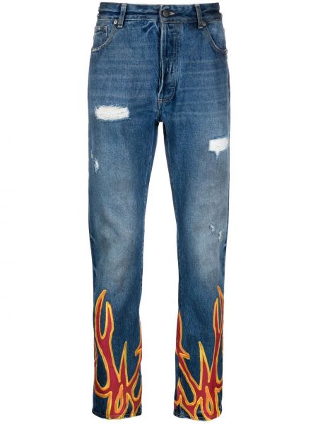 Jeans skinny con stampa Palm Angels