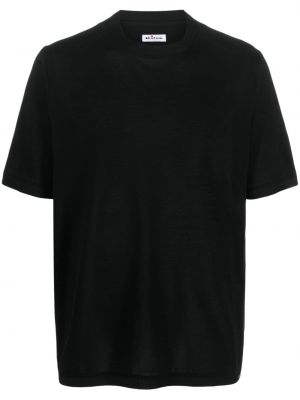 Памучна тениска от джърси Kiton черно