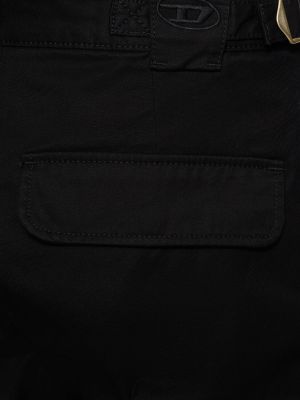 Bavlnené cargo nohavice Diesel khaki