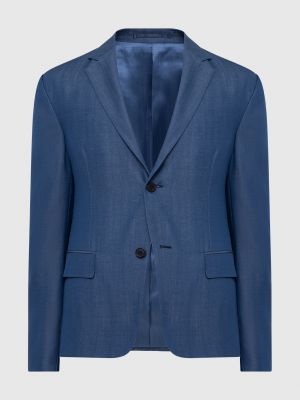 Синий шерстяной пиджак Prada