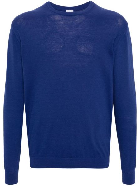 Bombažni pulover z okroglim izrezom Malo modra