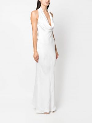 Drapované večerní šaty Norma Kamali bílé