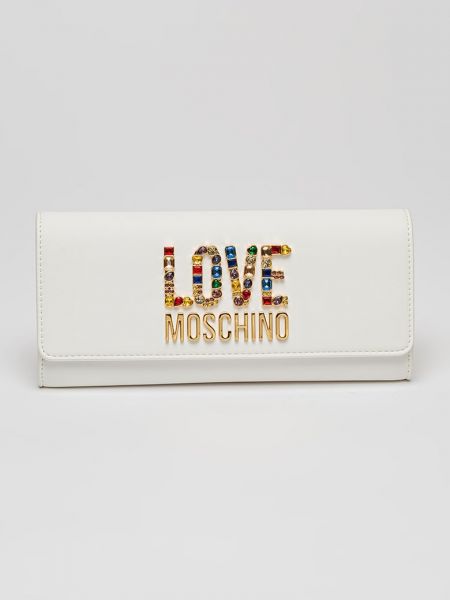 Клатч из искусственной кожи Love Moschino белый
