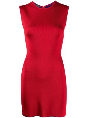 Mini obleka brez rokavov Herve L. Leroux rdeča