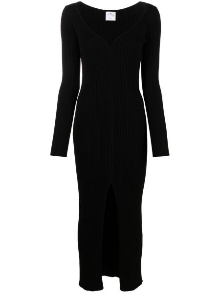 Robe longue en tricot Courrèges noir