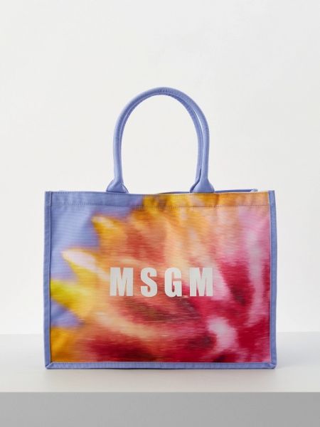 Пляжная сумка Msgm фиолетовая