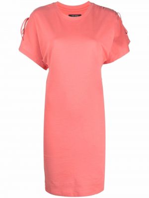 Mini šaty Isabel Marant růžové