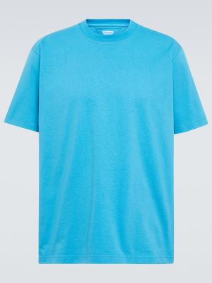 Džerzej bavlnené tričko Bottega Veneta modrá