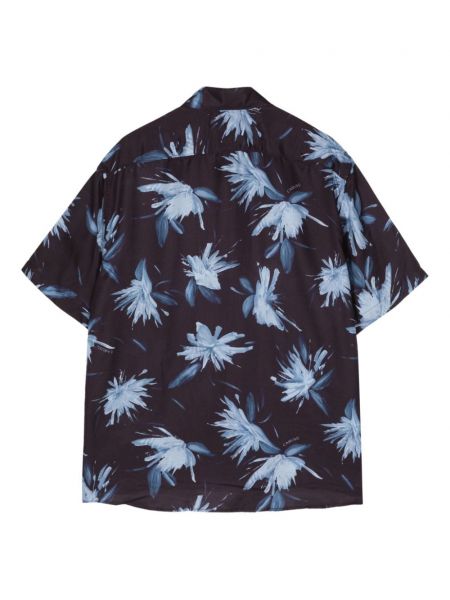 Krekls ar pogām ar ziediem ar apdruku Caruso