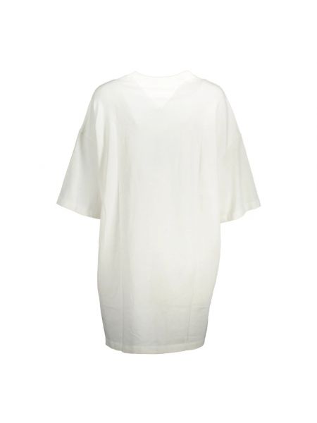 Mini vestido de algodón Tommy Hilfiger blanco