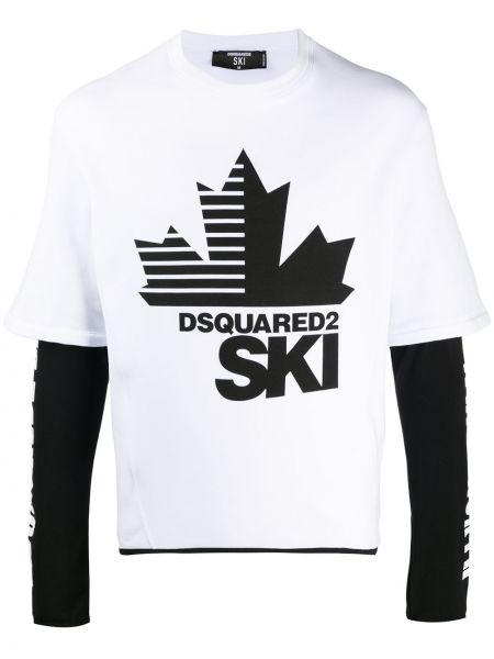 Trykt sweatshirt Dsquared2 hvit