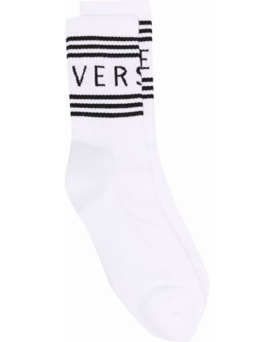 Чорапи на райета Versace бяло