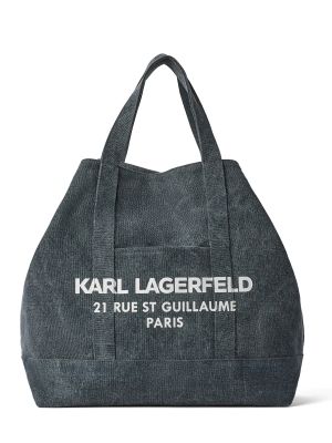 Nákupná taška Karl Lagerfeld modrá