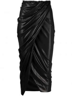 Suknja s draperijom Rick Owens Lilies crna