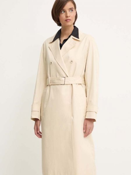 Płaszcz przejściowy bawełniany Calvin Klein beżowy