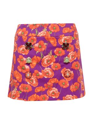 Květinové mini sukně Dolce&gabbana fialové