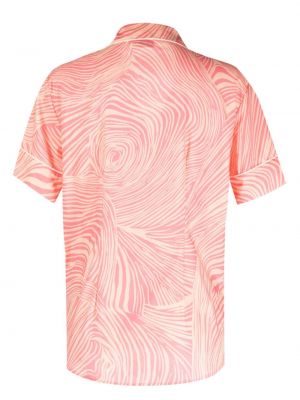Piżama z nadrukiem w abstrakcyjne wzory Desmond & Dempsey różowa