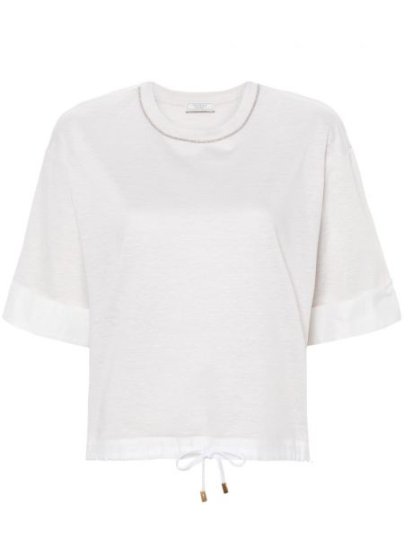Bavlnené tričko Peserico béžová