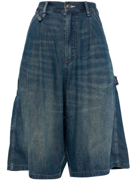 Pantaloni scurți din denim cu croială lejeră R13 albastru