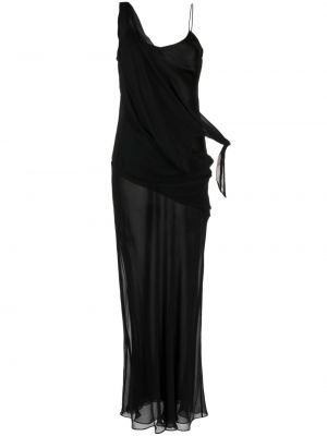 Šilkinis vakarinė suknelė Christopher Esber juoda