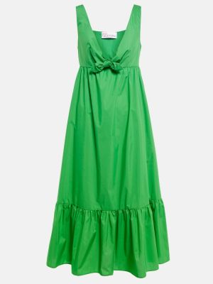 Vestido midi de algodón Redvalentino verde