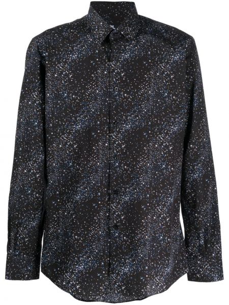 Košeľa s potlačou s abstraktným vzorom Karl Lagerfeld čierna