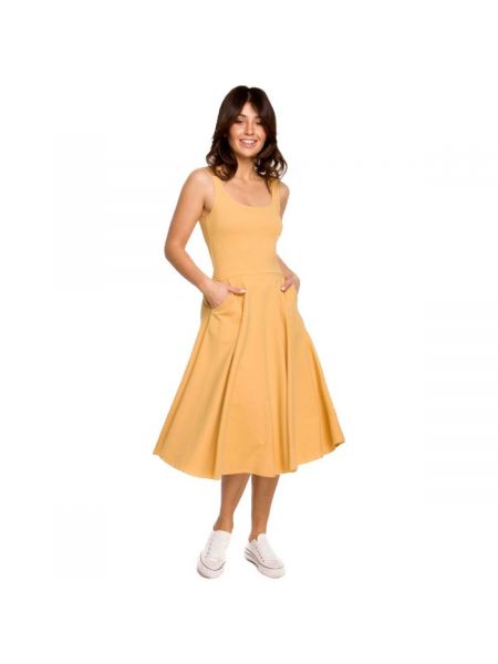 Midi šaty Bewear žluté