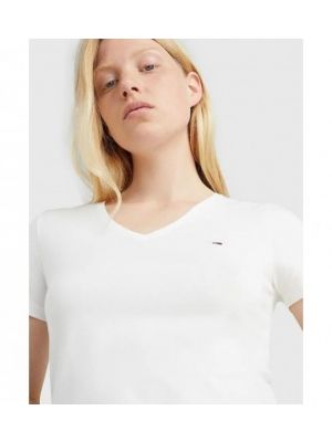 T-shirt slim skinny Tommy Jeans blanc