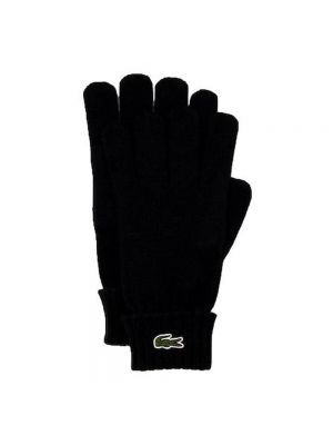 Rękawiczki wełniane Lacoste czarne