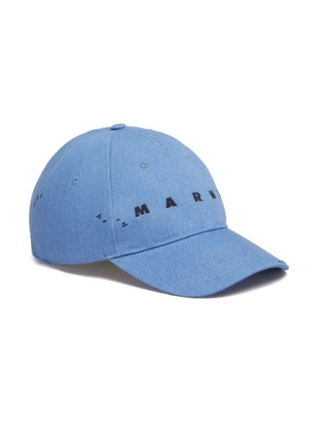 Niebieska czapka z daszkiem Marni