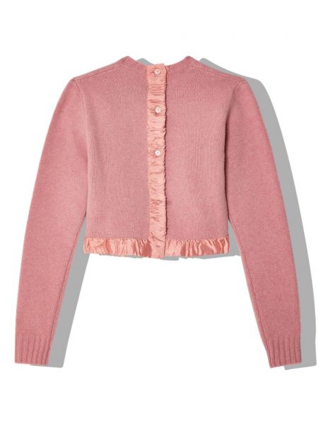 Satynowy sweter Molly Goddard różowy