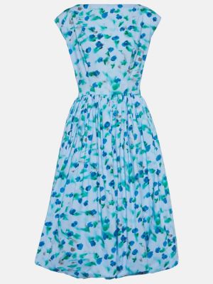 Pamučna midi haljina s cvjetnim printom Marni
