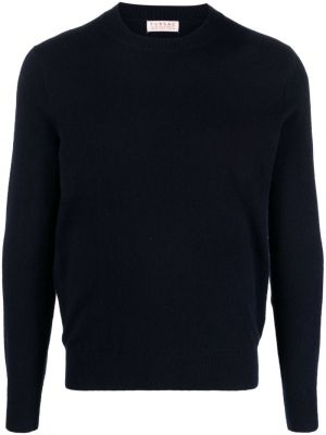 Кашмирен пуловер с кръгло деколте Fursac синьо