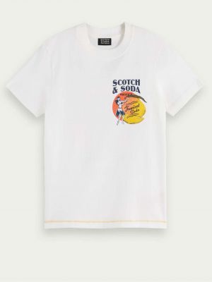 Tričko s potlačou Scotch & Soda biela