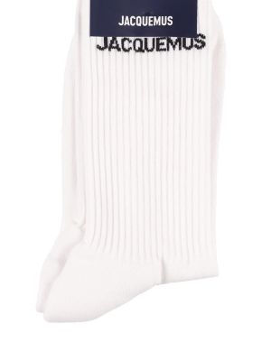Bavlněné ponožky Jacquemus béžové